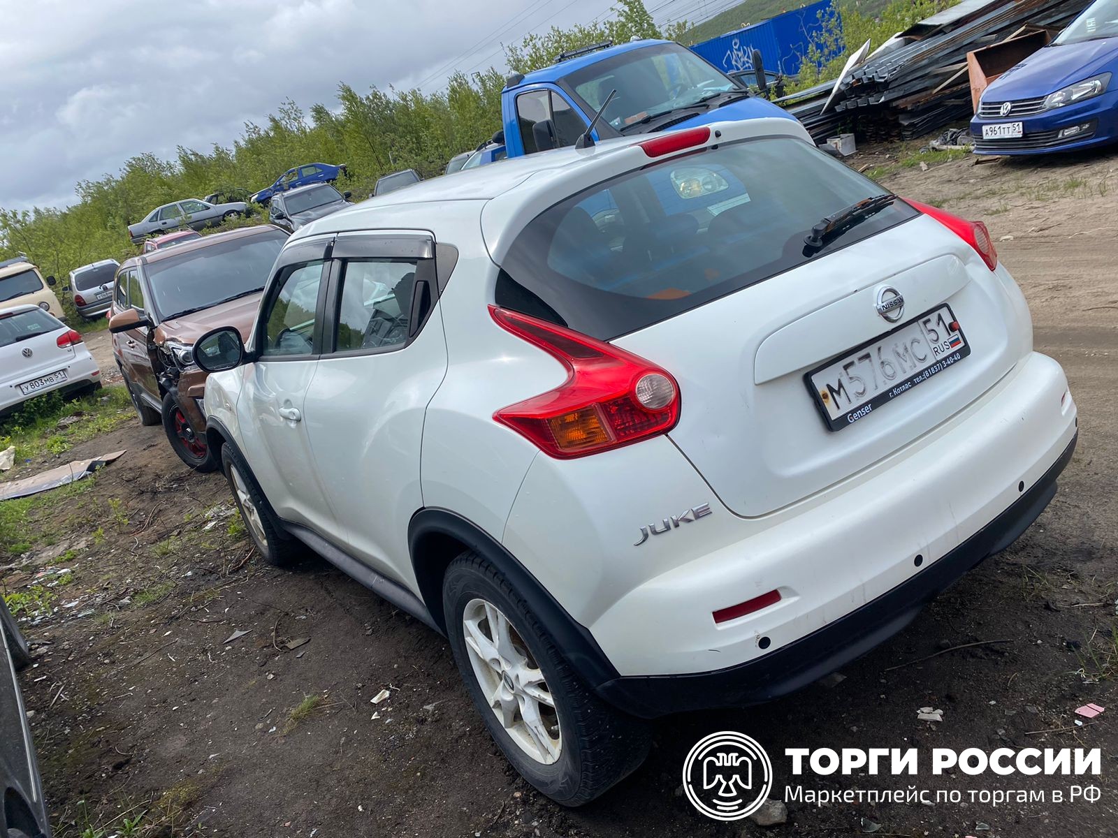 Вторичные. Легковой автомобиль Nissan Juke, 2014 г.в., VIN  SJNFBAF15U6504613. Цвет белый. Должник Кузьмин Н.В. | Мурманская область |  Торги России